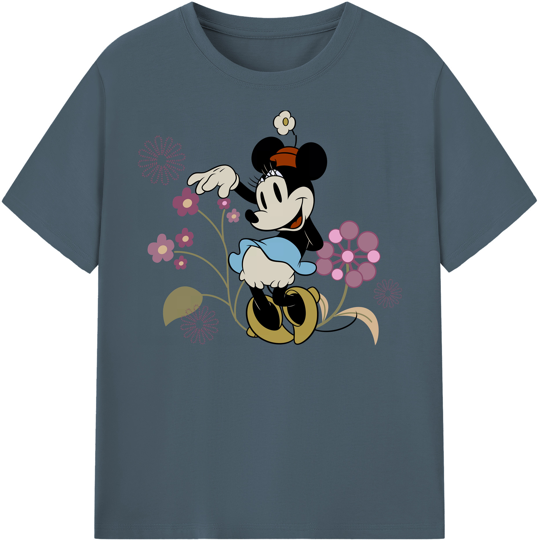 （画像用） ミッキーマウス Mickey Mouse 綿100％半袖Tシャツ（フロントプリント）